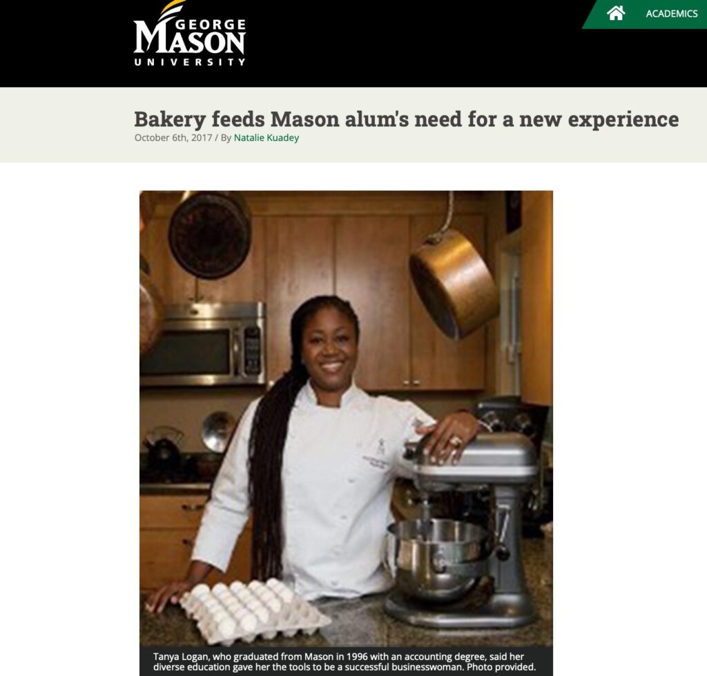 George Mason University feature, bakery feeds Mason alumna need for new experience