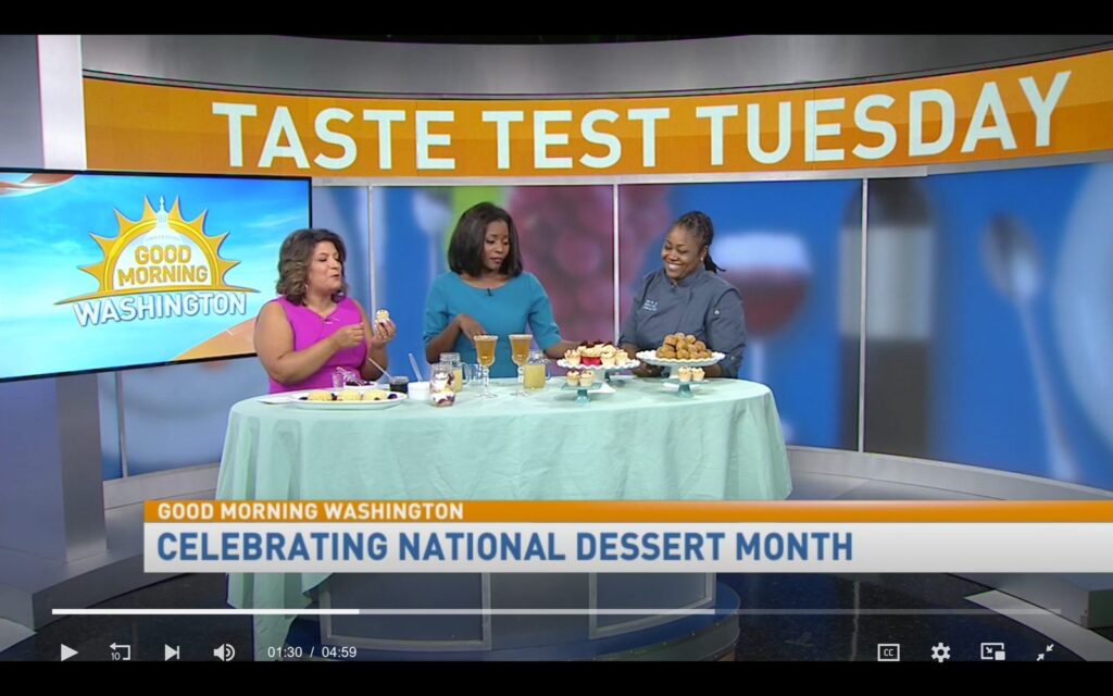WJLA 7News feature, Taste Test Tuesday with Tanya Logan, owner of Soul Cakes by Tanya
